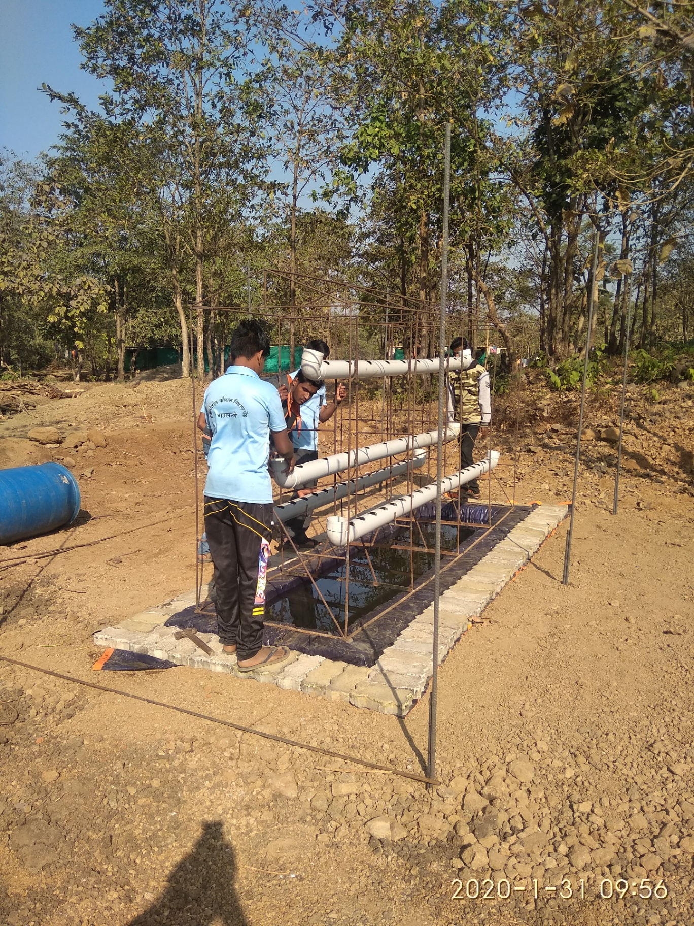 Hydroponics build by trainees